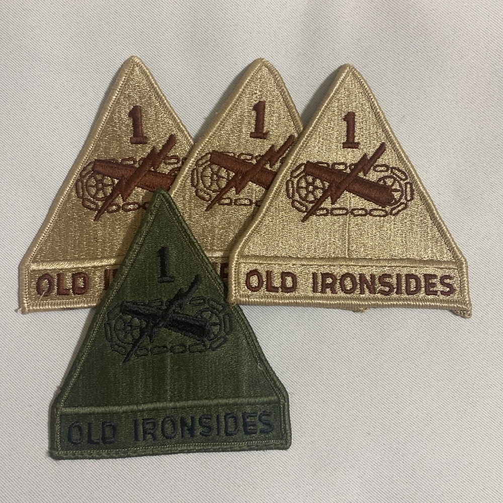 Lot of 4--US ARMY Old Ironsides 1st Armored Division Patches